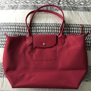 Red Longchamp Modele Depose Bag